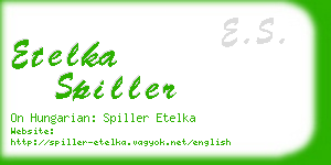 etelka spiller business card